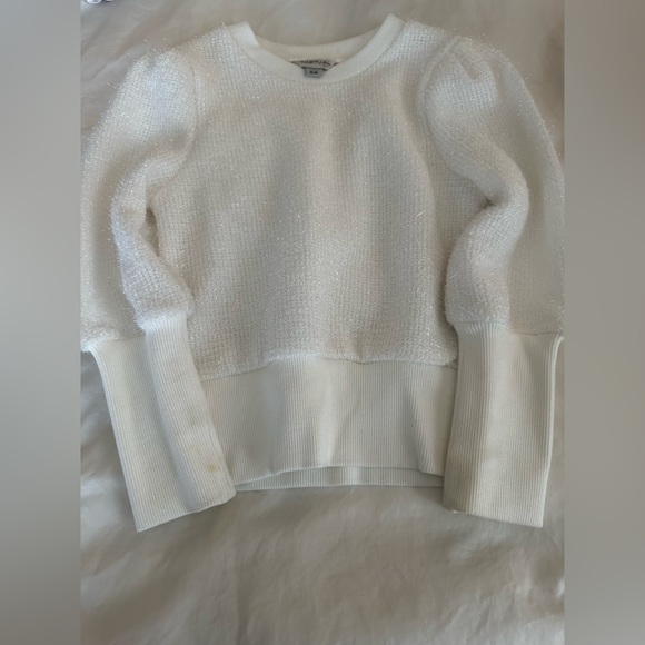 Habitual girls white puff sleeve sweater. Worn once/like new. Size 5/6 - Picture 1 of 2